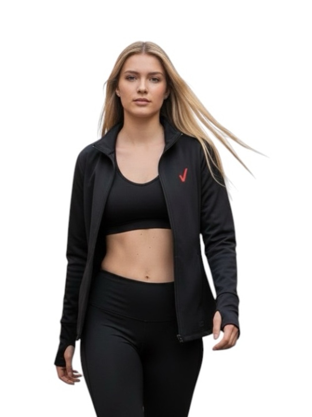 OGIO Black Full-Zip Lightweight Jacket with Red Logo